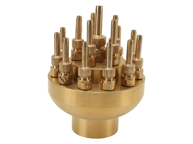 Brass Fountain Nozzle G2 Inch DN50, 3 Tier Adjustable Column Water Spray Head, Triple Layer Sprinkler for Garden Pond Pool Landscaping with Rust...