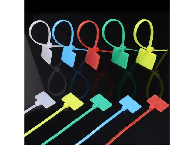 Zip Tie Tags 100Pcs Colorful Cable Ties Self-locking Mesh Wire Labels Zip Ties Nylon Ties for Home Office 3x100mm For Logistics Use Backpack...