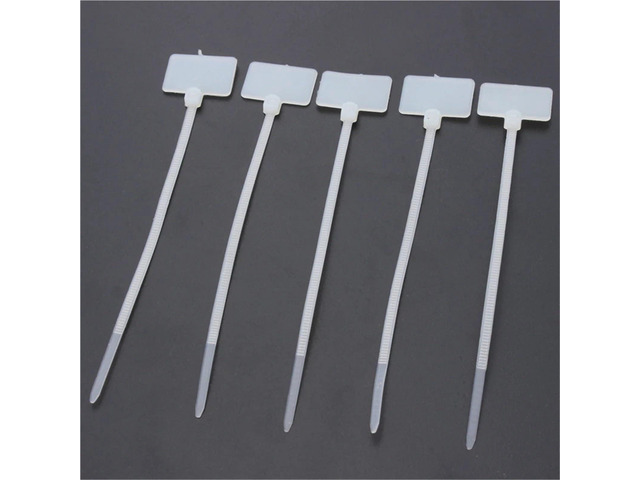 Zip Tie Tags 200Pcs Zip Ties Write Wire Power Cable Label Mark Tag Nylon Self-Locking Tie Network Cable Marker Cord Wire Strap Zip For Logistics...