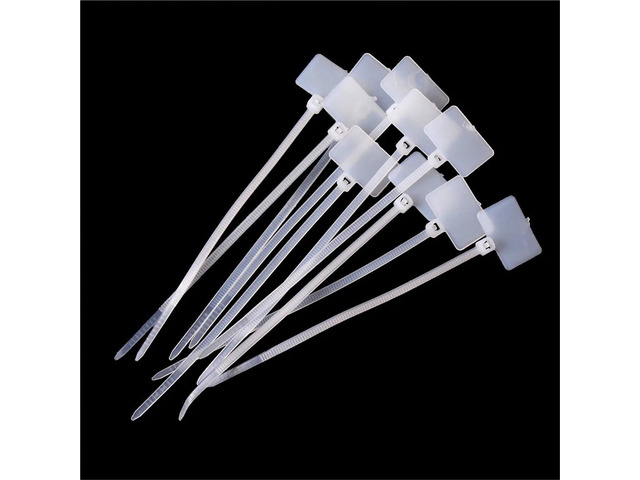 Zip Tie Tags 200Pcs Self-Locking Nylon Tie Tags RJ45 RJ12 Wire Power Cable Label Mark Tags For Logistics Use Backpack Luggage(A3)