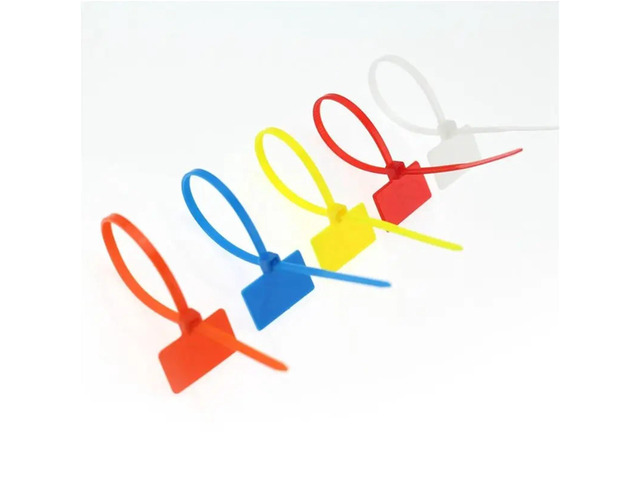 Zip Tie Tags 1000 Pcs 7Colors Nylon Cable Marker Ties Self-Locking Cord Write On Ethernet Wire Zip Mark Tags Nylon For Logistics Use Backpack Luggage