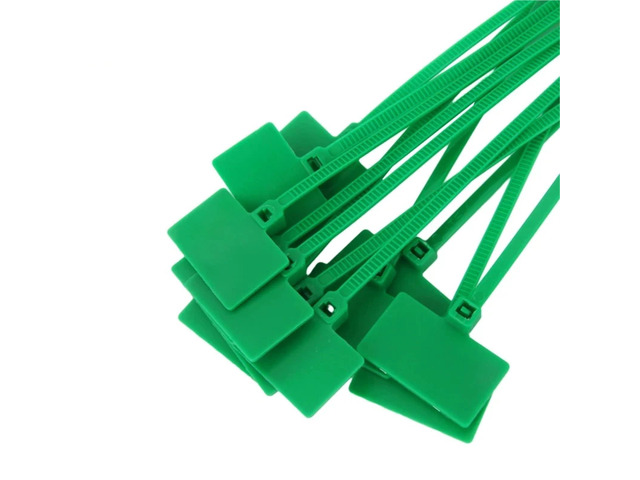 Zip Tie Tags 100pcs 4 * 150mm Nylon Cable Ties Tag Labels Plastic Loop Ties Markers Cable Tag Self-locking Zip Ties For Logistics Use Backpack...