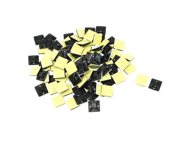 Zip Tie Mounts 500pcs Cable tie mount black Zip Tie car Cable Wire Removable Self Adhesive cable tie base Wall Holder Mount Clip/Clamp cable fix...