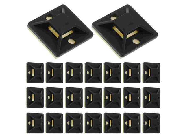 Zip Tie Mounts 500pcs Cable Tie Installation Base Zip Tie Mount Wire ganizer Self Adhesive Durable Abs Bracket Mounting Accessories Parts For Home...