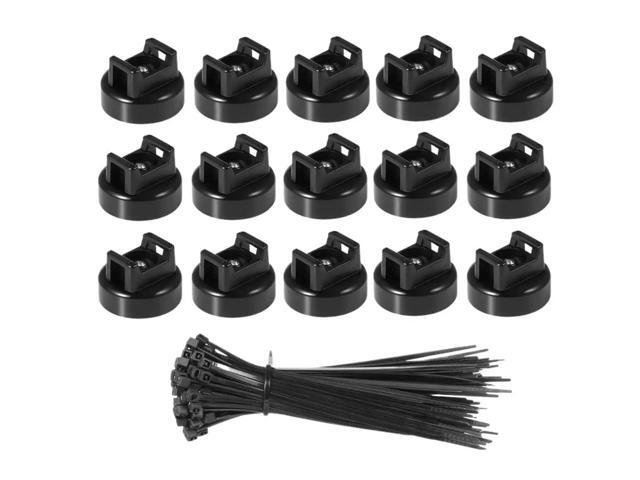 Zip Tie Mounts 15pcs Cable Zip Tie Mount Kit Charging Cord Organizer Multifunctional Cable Holder with Ties for Wall Work Organization For Home.