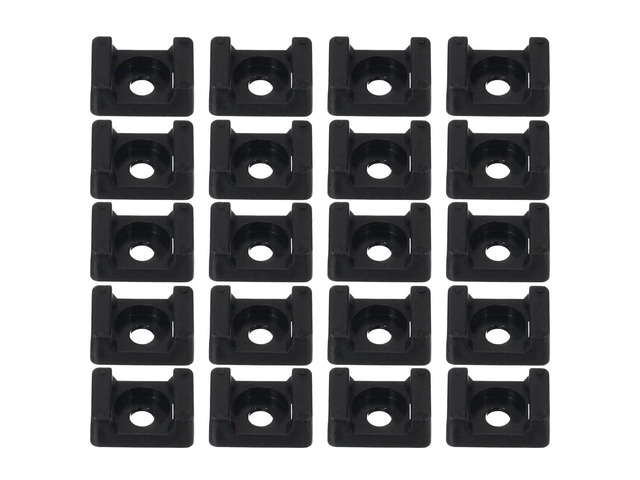 Zip Tie Mounts 120Pcs Cable Tie Mount Black Saddle Type Screw Fix Seat Wire Holder Base for Wire Organization Cable Tie Mount For Home Office Cable...