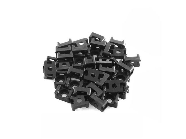 Zip Tie Mounts 300PCS Cable Tie Mount Clips Saddle Type Cable Zip Ties Base Mount Screw Fixing Wire Holder Organizer Retardant Black 15x10mm For...