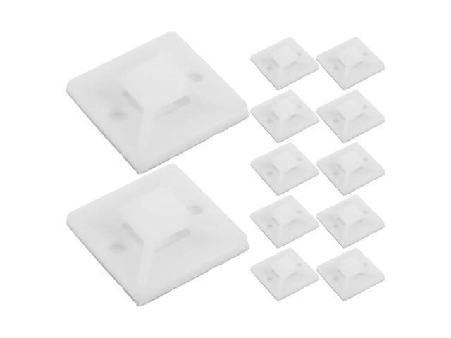 Zip Tie Mounts 500Pcs Reusable Zip Tie Mounting Pads Adhesive Cable Wire Organizers Cord Holders Clips Fixer Zip Tie Mounting Squares For Home...