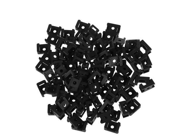 Zip Tie Mounts 300pcs Cable Tie Mount Clips Saddle Type Wire Holder Bases Computer TV Cord Fixing Clamps Wire Fixing Base Accessory For Home Office.