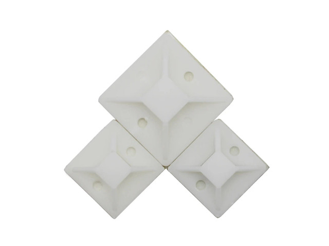 Zip Tie Mounts 500pcs Cable Tie Base White 25/30/40mm Self-Adhesive Wire Zip Tie Wall Holder Car Fixing Seat Clips Suction Position Sucker For Home...
