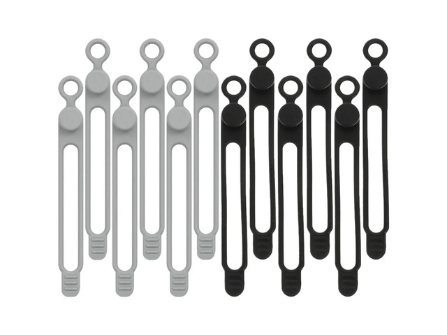 Silicone Rubber Bands 48Pcs Reusable Silicone Cord Ties Cable Organizer for Desk Wire Management Wraps Secure Long Cables Outdoor Indoor Use For...