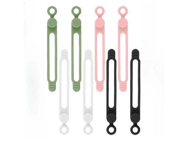 Silicone Rubber Bands 40pcs Silicone Cable Straps Cord Organizer for Bundling Earphone,Reusable Ties Wire in Home,Office,Kitchen,School For Money...