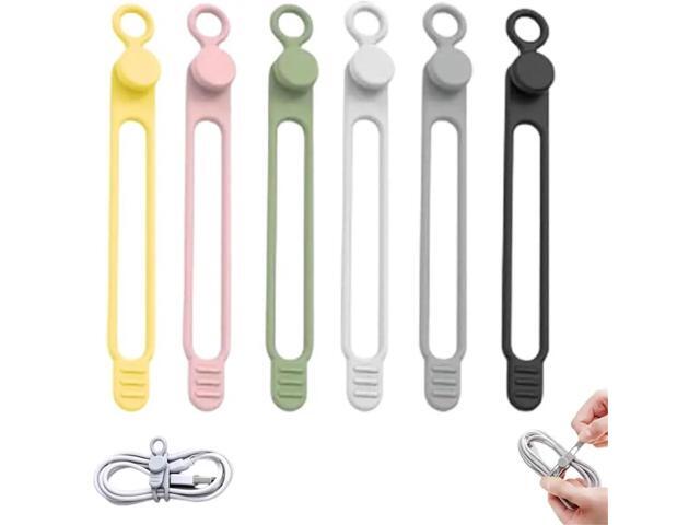 Silicone Rubber Bands 42pcs Silicone Cable Ties, OrganizersCord Organizer, Straps,Reusable Cord,Travel Elastic Tie Wire For Money Crafts Mail...