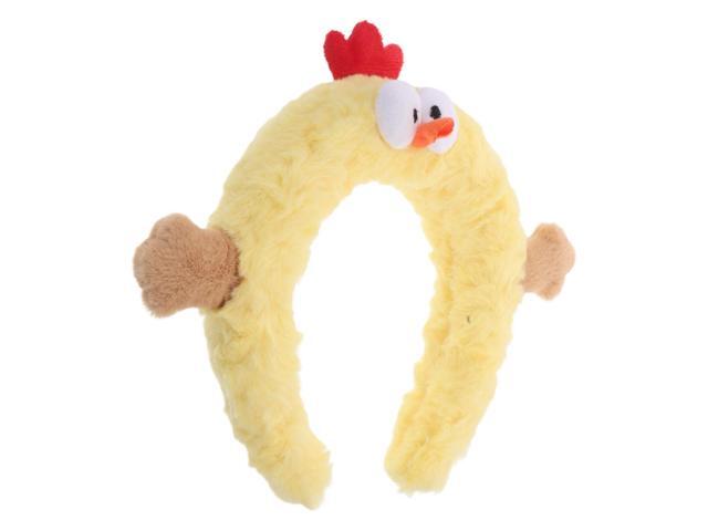Funny Plush Chicken Headband for Women, Cartoon Skincare Spa Hairband for Face Washing and Makeup, Soft Cute Hair Accessory for Photos and Daily Use