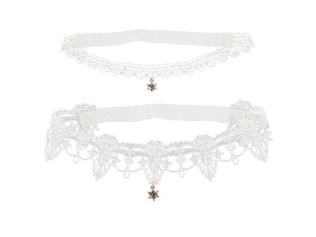 2pcs Bridal Lace Garter Band with Rhinestone Pendant, Stretchy White Leg Belt for Bride, Large Thigh Size 45-60cm, Wedding Lace Leg Accessories
