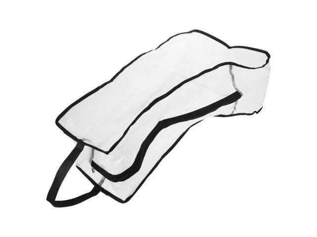 Portable Zipper Boots Storage Bag with Dustproof Pvc Material Travel Shoe Organizer Pouch for Long Boots Black Trim for Home and Travel Use