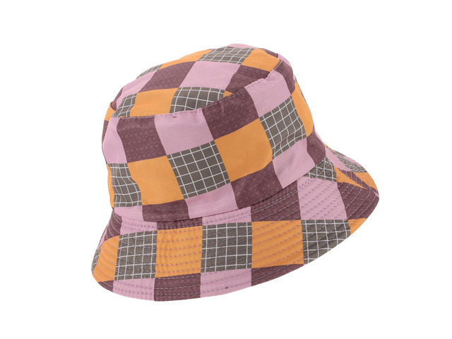 Plaid Printing Bucket Hat Double-Sided Wear Fisherman Hat UV Protection for Women and Men Medium Size 56-58cm Outdoor Beach Travel Casual Cap