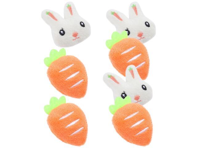 12pcs Bunny Plush Brooch and Carrot Lapel Pin Set Cartoon Animal Decorative Pins for Clothes and Bags for Womens Easter and Spring Accessories