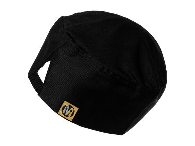 Breathable Chef Hat with Elastic Band, Black Kitchen Cooking Cap for Men and Women, Ventilated Work Uniform Hat for Restaurant and Food Service Use