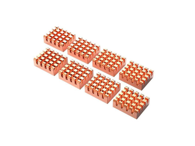 8pcs Graphics Memory Heat Sink Pure Copper Heat Sink For Motherboard Graphics Card Sound Card Chip Small Heatsink