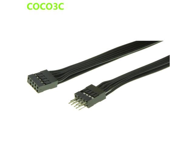 Motherboard 9 Pin USB header extension cable 10Pin USB Male to Female data transfer cable 24AWG 50cm