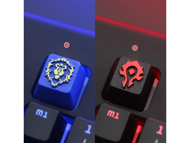 1pc zinc-plated aluminum alloy key cap for World of Warcraft WOW Mechanical keyboard Stereoscopic relief keycap R4 Height