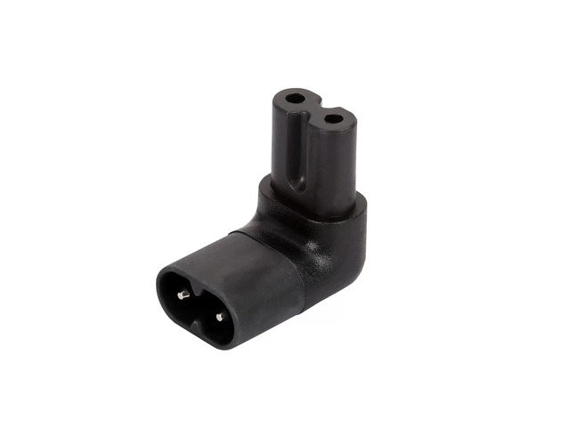 IEC 320 IEC320 iec C7 to C8 90 Degree Left & Right Angled AC Power Adapter Male Female Extension Connector