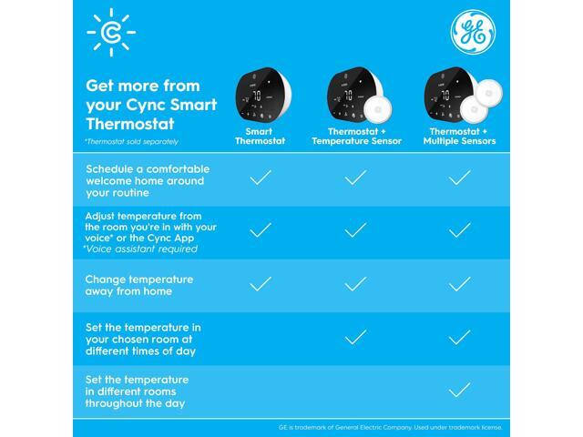 GE - Cync Smart Programmable Thermostat - Black - image 8