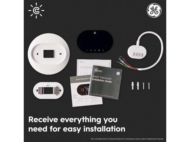 GE - Cync Smart Programmable Thermostat - Black - image 6