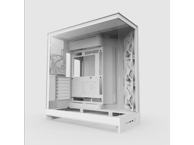 NZXT - H9 Flow 2025 ATX Mid-Tower Dual-Chamber PC Case - White - image 9