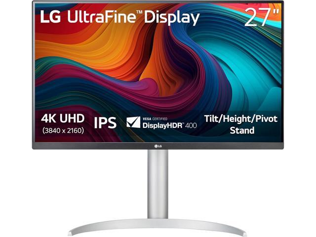 LG 27UP650K-W 27-inch Ultrafine 4K UHD (3840 x 2160) IPS Computer Monitor, 60Hz, 5ms, DisplayHDR 400, Reader Mode, Flicker Safe, HDMI, DisplayPort,...