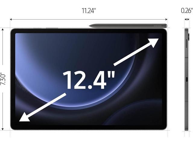 SAMSUNG Galaxy Tab S9 FE+ Plus Android Tablet (12.4 Touchscreen, 8GB RAM, 256GB Storage, 18-hr Long Battery Life, S Pen, 1 Front Camera + 2 Rear...