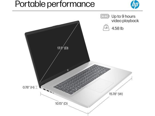 HP 17 Laptop (17.3' FHD Anti-Glare, AMD Ryzen 5 7430U, 16GB RAM, 512GB SSD, 6-Core (> i7-1165G7)), for Business, Enterprise, Students, Long Battery...