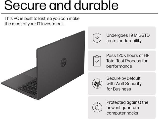 HP Laptop 250 G10 for Business, Home (15.6' FHD IPS Anti-glare, 16GB RAM, 512GB PCIe SSD, Intel Core i5-1334U (> AMD Ryzen 7-7530U)), Military...