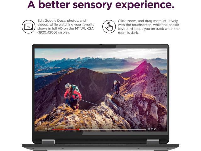 Lenovo Flex 5i Chromebook plus 14' FHD+ 2-in-1 Touchscreen Laptop (Intel 6-Core i3-1315U, 8GB RAM, 512GB SSD) Business, Home, Students, 1080p...