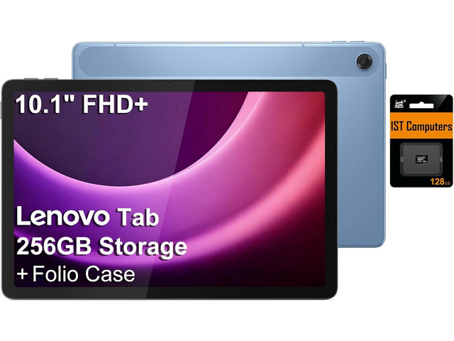 Lenovo Tab M10 10.1' Idea Android Tablet, 256GB Storage (128GB eMMC+128GB SD Card), FHD+ (1920x1200), 8-Core MediaTek, Lightweight Design for Kids,...
