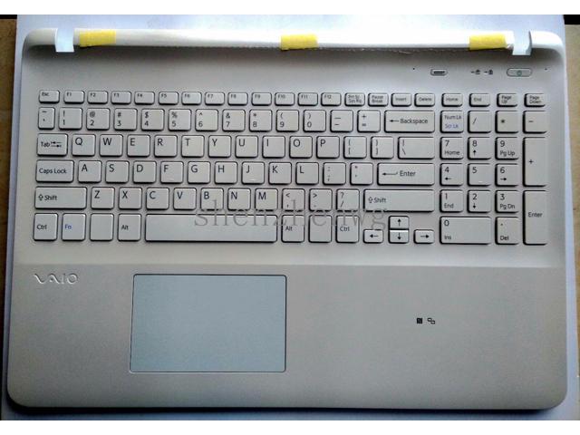 replacement keyboard for SONY SVF1521E6E SVF15214CXW SVF152C29L US Palmrest cover white