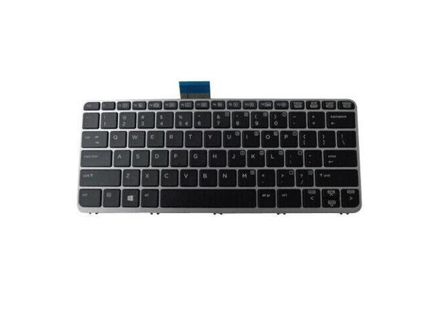 Backlit Keyboard with Silver Frame for HP Elitebook Folio 1020 G1 Laptops