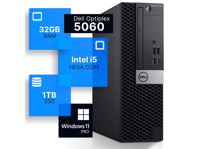 Recertified - Dell Optiplex 5060 Desktop Computer Hexa Core Intel i5 (3.2) 32GB DDR4 RAM 1TB SSD Solid State Windows 11 Professional.