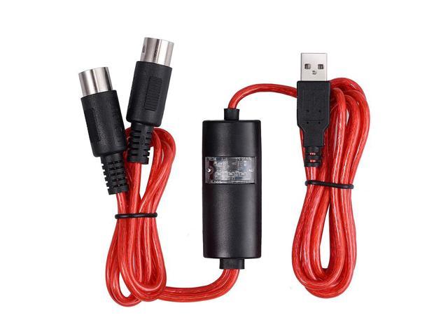 1Pcs 5 Pin Midi To USB In Out Cable Adapter Converter For Windows Ma c Ios Laptop To Music Piano Keyboard