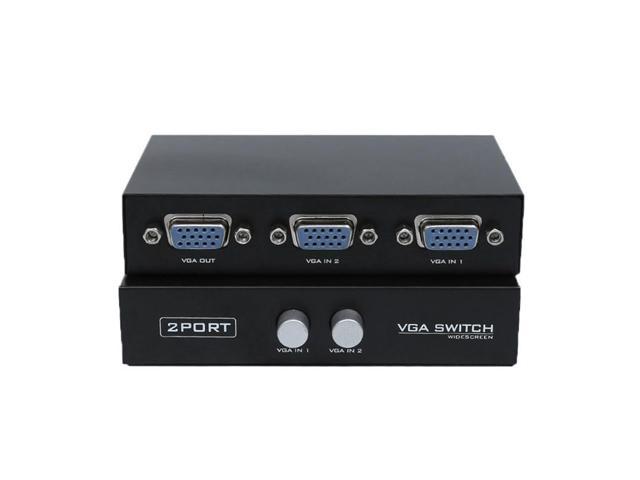 1Pcs 1920x1440 Vga Switch 2 In 1 Out 2 Port Sharing Switch Switcher Splitter Box For Computer Keyboard Mouse Monitor Adapter
