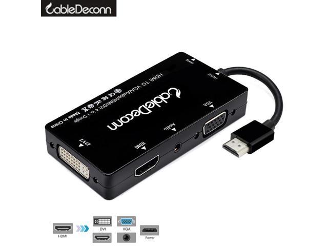 1Pcs hdmi Splitter hdmi to hdmi vga dvi Audio and video cable hdmi hub Multiport adapter 4in1 Converter For PS3 hdtv Monitor Laptop