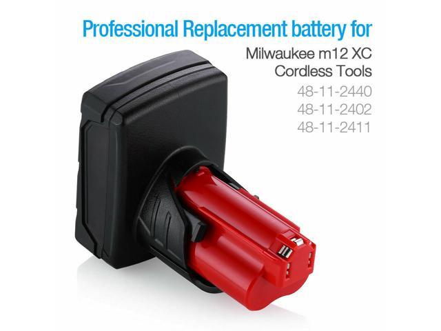 VANON 2Pack Replace For Milwaukee 48-11-2412 XC M12 5.0AH Battery 48-11-2460 Lithium 12Volt