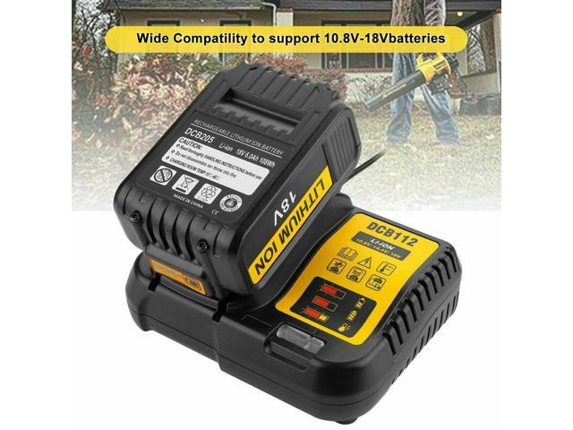 DCB112 12V-20V Lithium-Ion Battery Charger for DeWalt DCB200 DCB205 DCB206