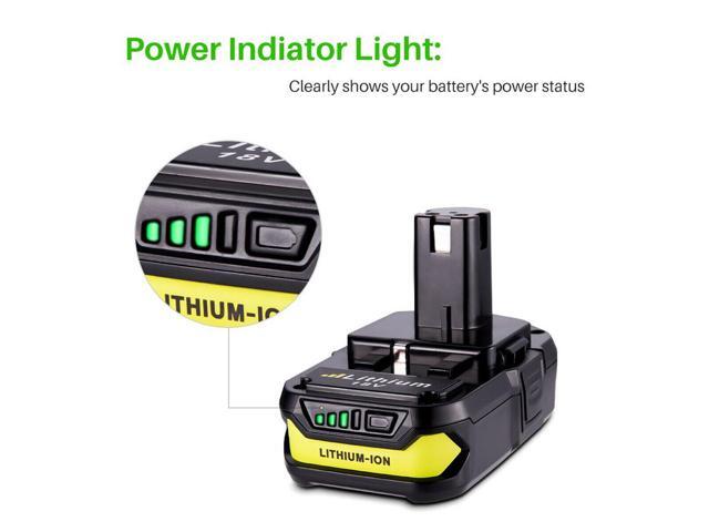 Vanon 2Pack 3.6Ah 18Volt P102 Lithium-Ion P108 Battery For Ryobi 18V One+ Plus P103 P104 P105 P107 P109 P122