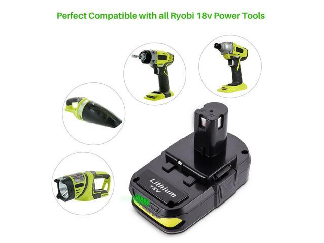 Vanon 2Pack 3.6Ah 18Volt P102 Lithium-Ion P108 Battery For Ryobi 18V One+ Plus P103 P104 P105 P107 P109 P122