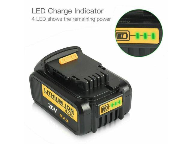Vanon For Dewalt 20V Max XR 5.0Ah Lithium Battery DCB204 DCB205 DCB206 DCB206-2