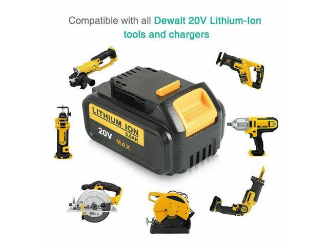 Vanon For Dewalt 20V Max XR 5.0Ah Lithium Battery DCB204 DCB205 DCB206 DCB206-2