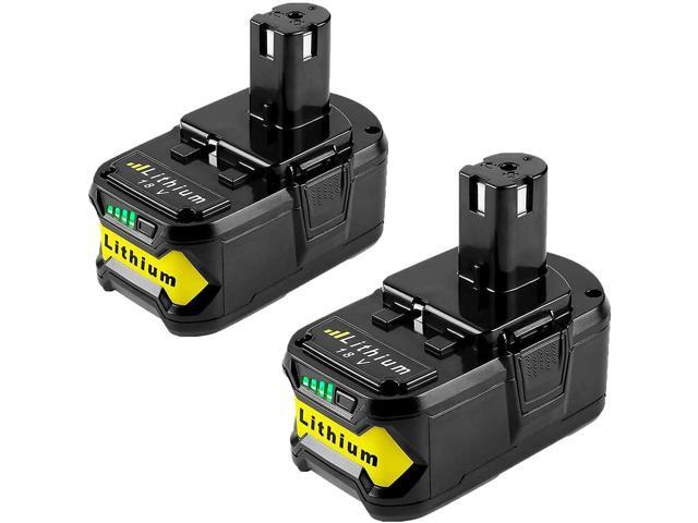 Vanon 2X For Ryobi P108 P105 18V 5.0Ah One+Plus High Capacity Lithium Battery and P117 Charger