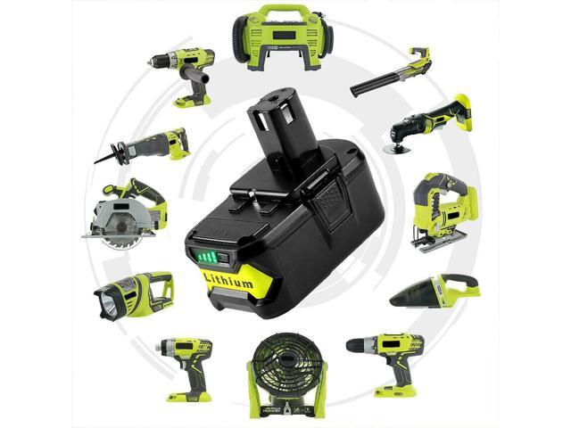 Vanon 2X For Ryobi P108 P105 18V 5.0Ah One+Plus High Capacity Lithium Battery and P117 Charger